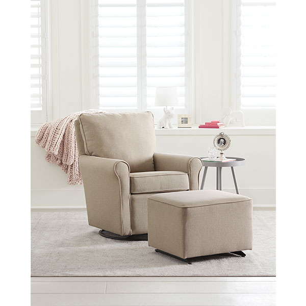 leyla gliding chair with ottoman